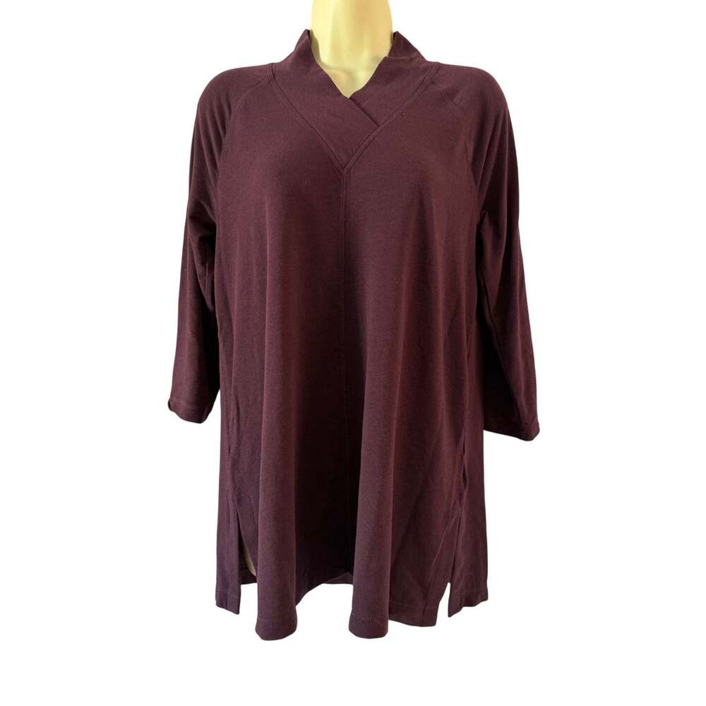 Pure Jill Affinity French Terry Purple Knit Tunic Top Woman’s Size Small Basic
